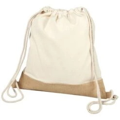 Sac Ă Dos En Jute De Coton Delhi Avec Cordon De Serrage 5L
