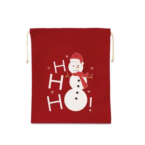 Sac Coton à Cordon Motif Bonhomme De Neige – Image 3