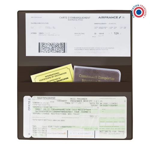 POCHETTE VOYAGE 3 P PVC VERNI